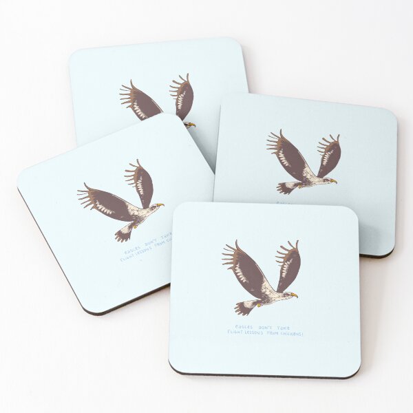 Item preview, Eagles Don't Take Flight Lessons – Eagle Illustration | Motivational Quote, Powerful Animal Motif, Wall Art designed and sold by Liv Merle Kantak.