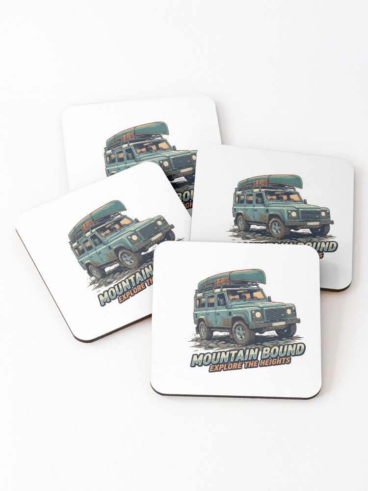 Thumbnail 1 of 5, Coasters (Set of 4), Land Rover designed and sold by VintageCarsShop.
