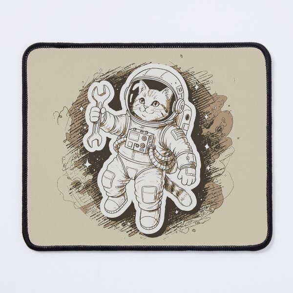 Item preview, Cool Cat Astronaut Mechanic Space Spanner Wrench designed and sold by KiwiRider.