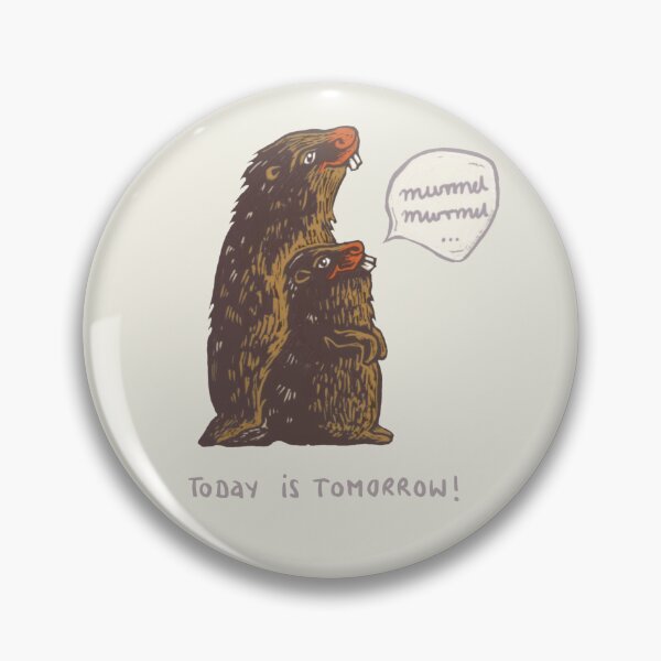 Item preview, Today is Tomorrow – Two Marmots Illustration | Humorous Animal Motif, Gift Idea, Funny Animal Art designed and sold by Liv Merle Kantak.