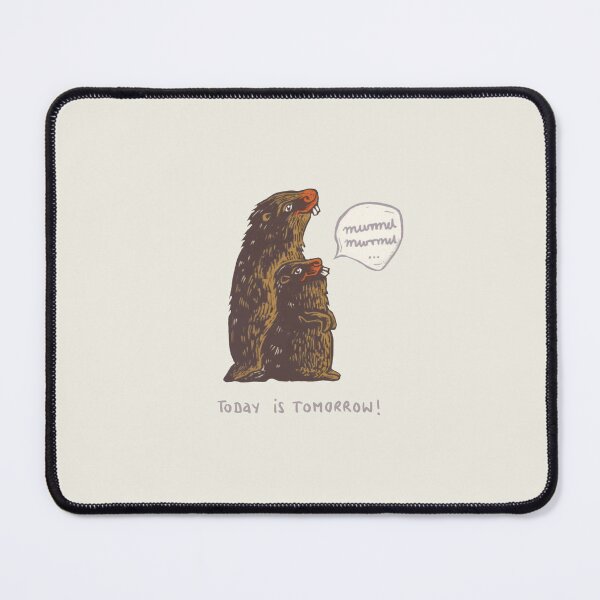 Item preview, Today is Tomorrow – Two Marmots Illustration | Humorous Animal Motif, Gift Idea, Funny Animal Art designed and sold by Liv Merle Kantak.