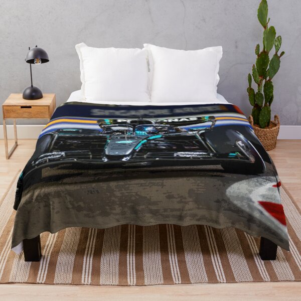 Item preview, George Russell driving towards victory in Singapore in his 2025 F1 car abstract designed and sold by Rodissimus1984.