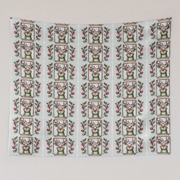 Item preview, Cute Christmas Reindeer Illustration gifts for christmas stange reinderr designed and sold by zuzzelek44.
