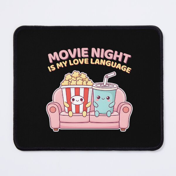 Item preview, Movie Night is my Love Language – Kawaii Popcorn & Soda designed and sold by Dino-Lune.