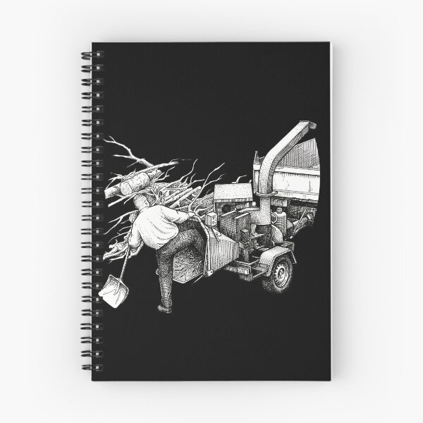 Item preview, Man Pressing Foot Into Wood Chipper designed and sold by Naux | Design & Illustration.