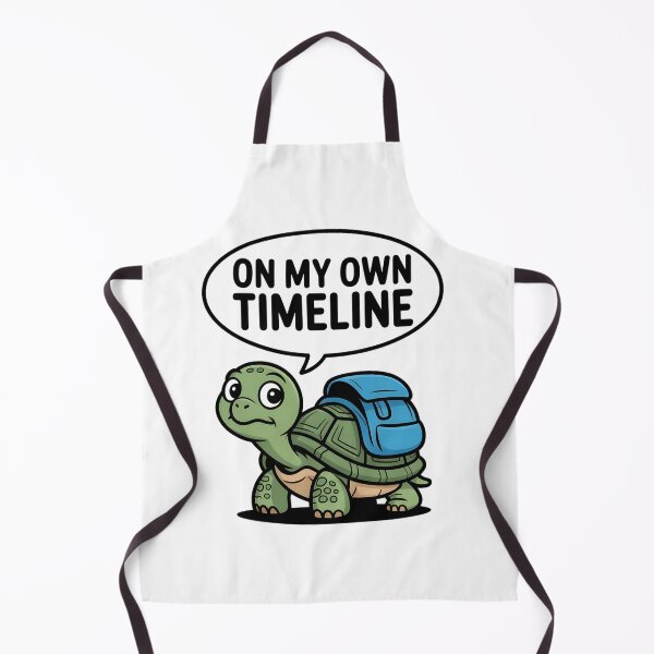 Item preview, A slow, relaxed cartoon turtle with the caption On my own schedule designed and sold by Pawmoods.