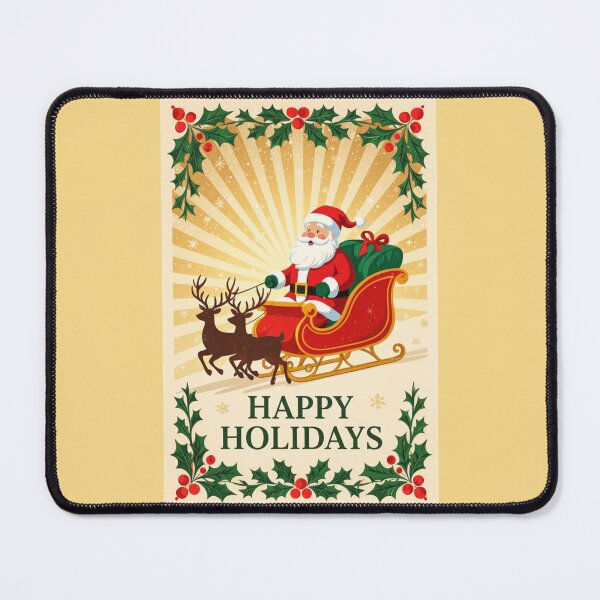 Item preview, Santa, Reindeers & Holly - Happy Holidays designed and sold by DesignsByPrnces.
