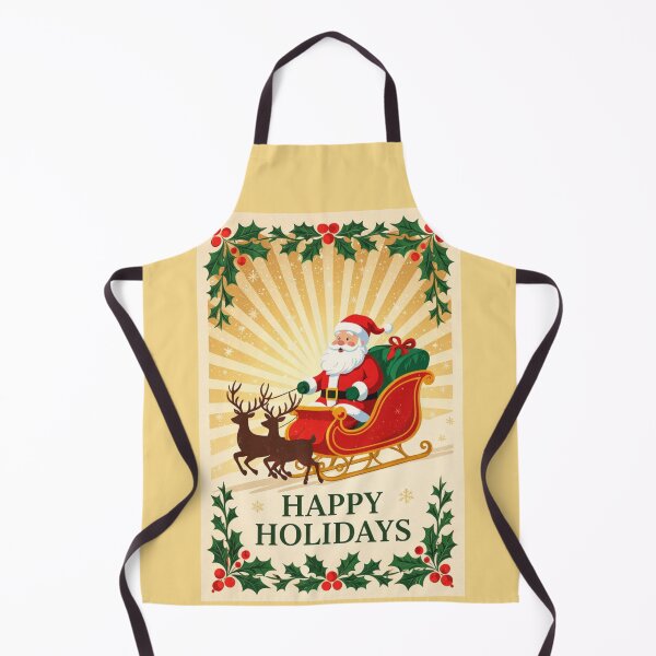 Item preview, Santa, Reindeers & Holly - Happy  Holidays designed and sold by DesignsByPrnces.