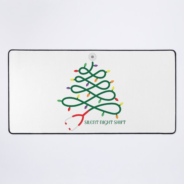Item preview, Silent Night Shift | Stethoscope Christmas Tree | Elegant Nurse Christmas Design designed and sold by NANursing.