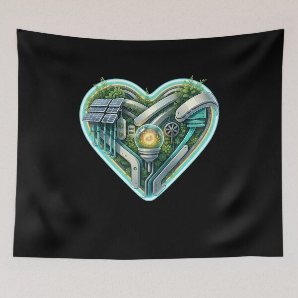 Item preview, Solarpunk Heart Valentine designed and sold by elderberry.