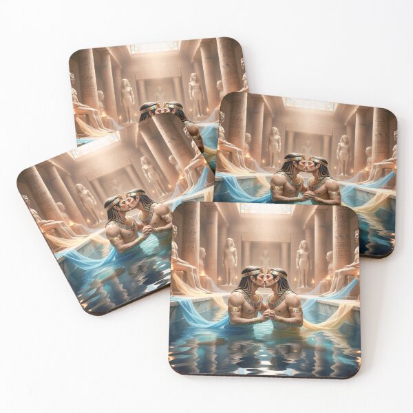 Item preview, Two princes holding hands in an ancient pool  designed and sold by Elando1212.