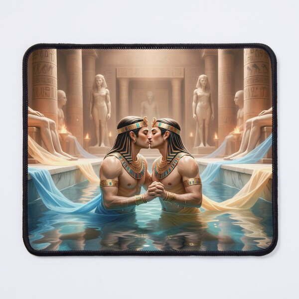Item preview, Two princes holding hands in an ancient pool designed and sold by Elando1212.