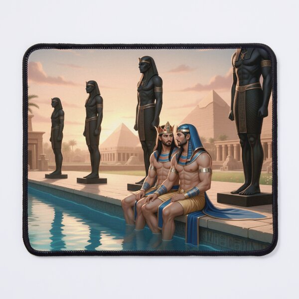 Item preview, Classical-inspired artwork: princely partners united in a serene historic pool. designed and sold by Elando1212.