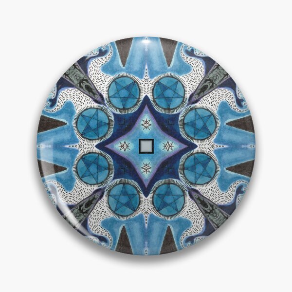 Item preview, Blue Pentacle & Diamond Tile designed and sold by FableFloralCreations.