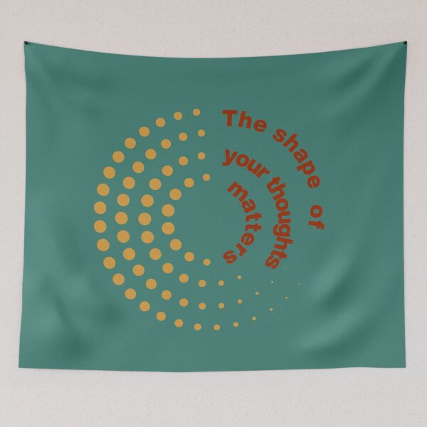 Item preview, The Shape of Your Thoughts Matters – Retro Spiral Quote  designed and sold by Panoramax.