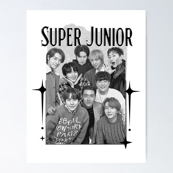Item preview, Super Junior K-Pop Legacy Tribute Kpop boy group Art members Scrapbook Collage Cozy Y2K Vintage Design designed and sold by HELL0WBELLO.