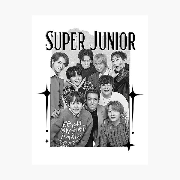Aperçu de l'œuvre Hommage à Super Junior : album photo artistique des membres du groupe K-Pop, style vintage Y2K. créée et vendue par HELL0WBELLO.