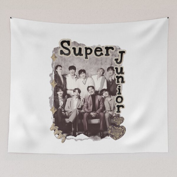 Item preview, Super Junior K-Pop Legacy Tribute Kpop boy group Art Scrapbook Collage Cozy Y2K Vintage Design designed and sold by HELL0WBELLO.