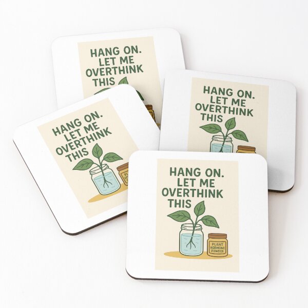 Item preview, Hang On Let Me Overthink This | Funny Plant Propagation Art | Cartoon Mason Jar Illustration designed and sold by WhimsyByPaul.redbubble.com.