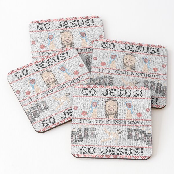 Item preview, Go Jesus! It's Your Birthday! Ugly Christmas Sweater designed and sold by matts-meats.