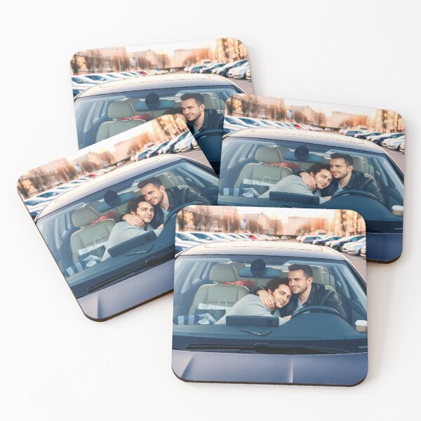 Item preview, Two men sharing a heartfelt hug inside a car — simple and sincere. designed and sold by Elando1212.