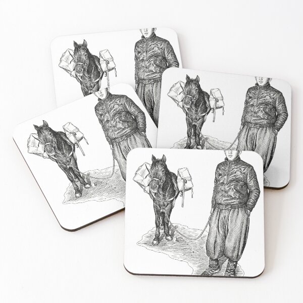 Item preview, Man with Donkey and Cargo designed and sold by Naux | Design & Illustration.