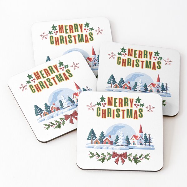 Item preview, Merry Christmas Classic Winter Village Scene | Traditional Holiday Snow Landscape designed and sold by DoveVonBucket.