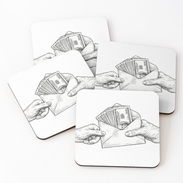 Item preview, Hands Passing an Envelope of Money designed and sold by Naux | Design & Illustration.
