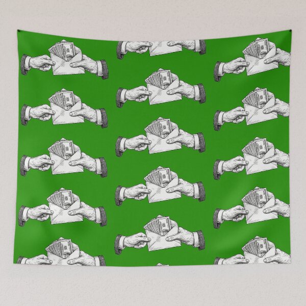 Item preview, Hands Passing an Envelope of Money designed and sold by Naux | Design & Illustration.