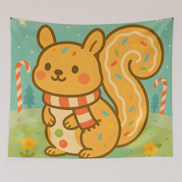 Item preview, Sugar Cookie Squirrel – Kawaii Holiday Animal Treat designed and sold by Whiskers&Waffles.