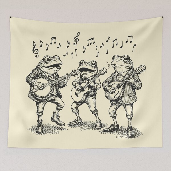 Item preview, Frogs Band Funny Folk Music Lover Toads designed and sold by Y-Vibes.