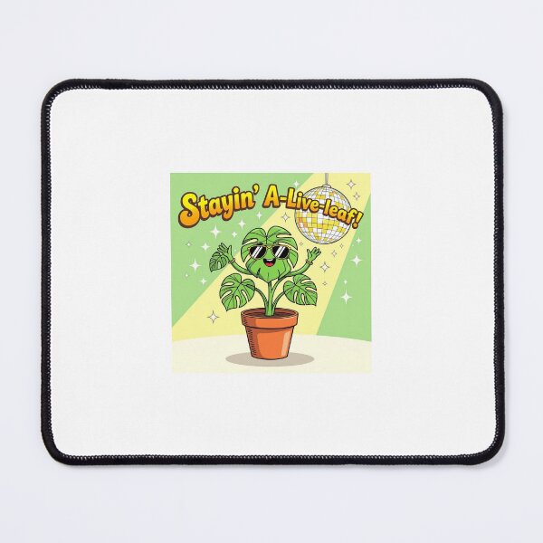 Item preview, Stayin’ A-Liveleaf! – Funny Disco Plant Pun Design | WhimsyByPaul designed and sold by WhimsyByPaul.redbubble.com.