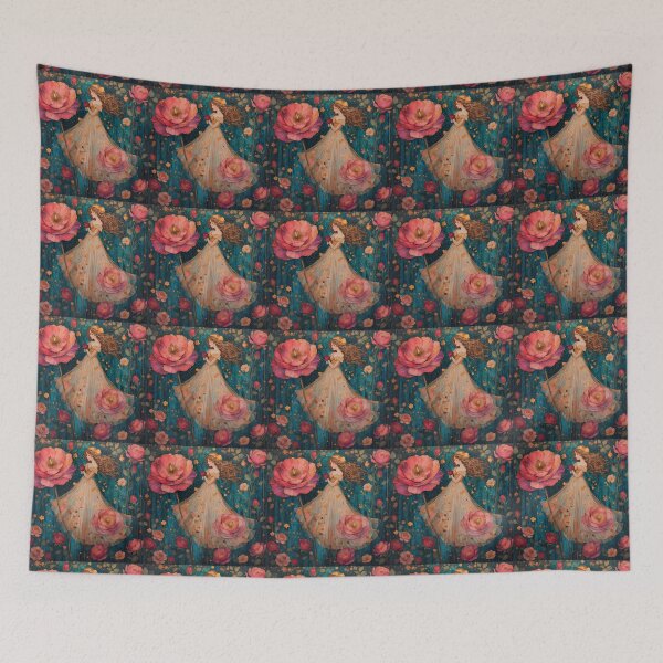 Item preview, A beautiful girl among roses and lilies in a fantastical forest. designed and sold by Natalia-Vlad.
