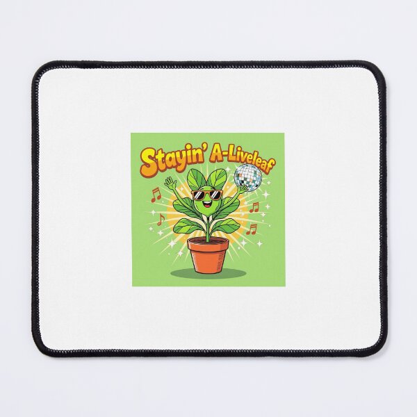 Item preview, Stayin’ A-Liveleaf! – Funny Disco Plant Pun Design | WhimsyByPaul designed and sold by WhimsyByPaul.redbubble.com.