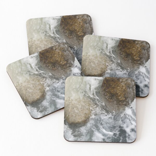 Item preview, Foamy Sea Waves Around Coastal Rocks designed and sold by Torizo.