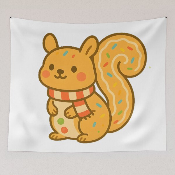 Item preview, Sugar Cookie Squirrel – Kawaii Holiday Animal Treat designed and sold by Whiskers&Waffles.