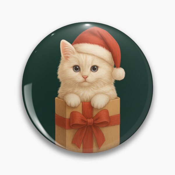 Artikelvorschau, Weißes Weihnachtskätzchen in Geschenkbox ??? entworfen und verkauft von pixelandpine.
