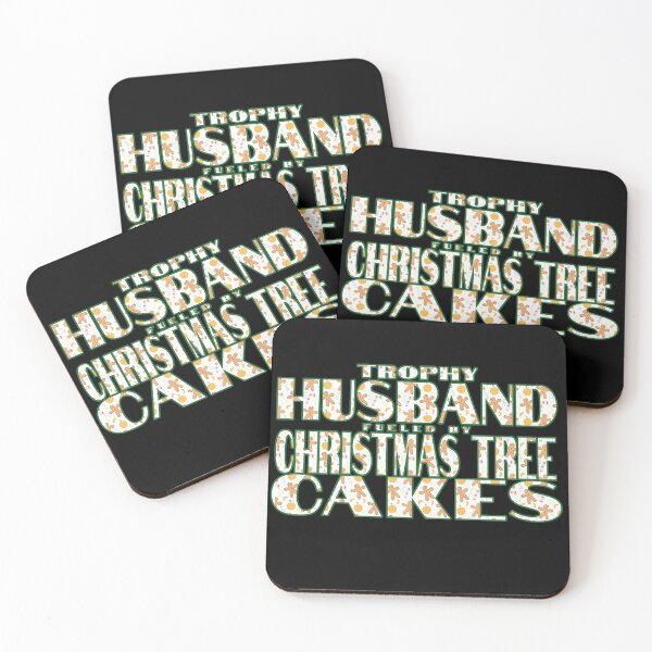 Item preview, Trophy Husband Fueled by Christmas Tree Cakes T-Shirt Christmas Family Humot T-shirt designed and sold by SunflakeStudio.