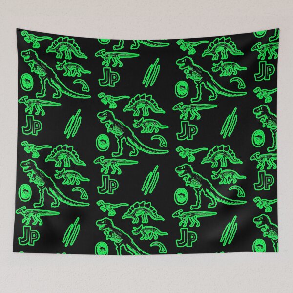 Item preview, green dinosaur park skeletons  designed and sold by Blck-Acid-Devil.
