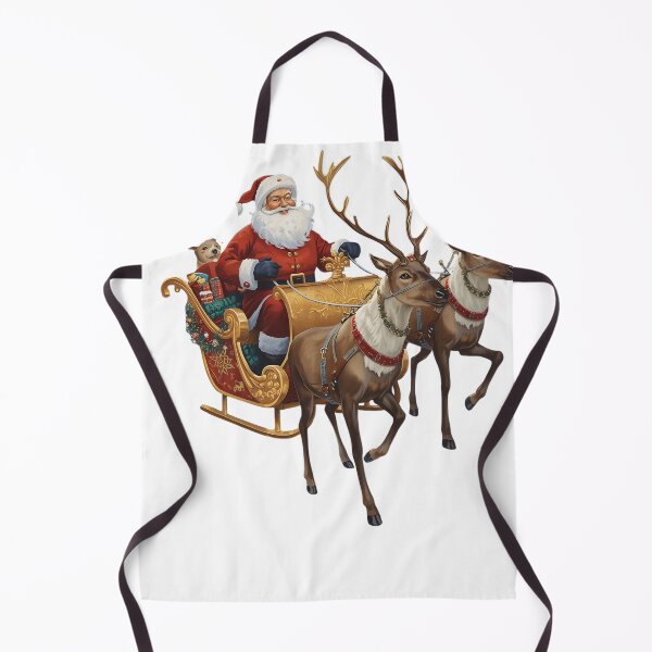 Item preview, Santa Riding Sleigh with Reindeer designed and sold by magicchristmas.
