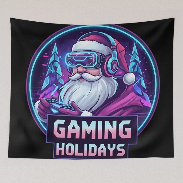 Item preview, Neon Cyberpunk Santa Gamer Holidays designed and sold by SoulenCify.