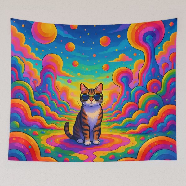 Item preview, A cat wearing sunglasses in a strange place.  designed and sold by Nomad-Maynard.