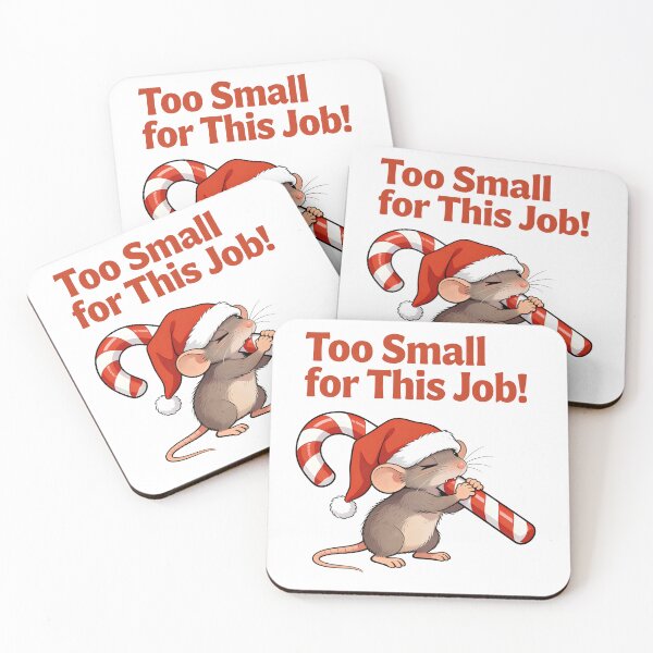 Item preview, XMAS MOUSE Too Small for This Job! designed and sold by Uglyandcute.