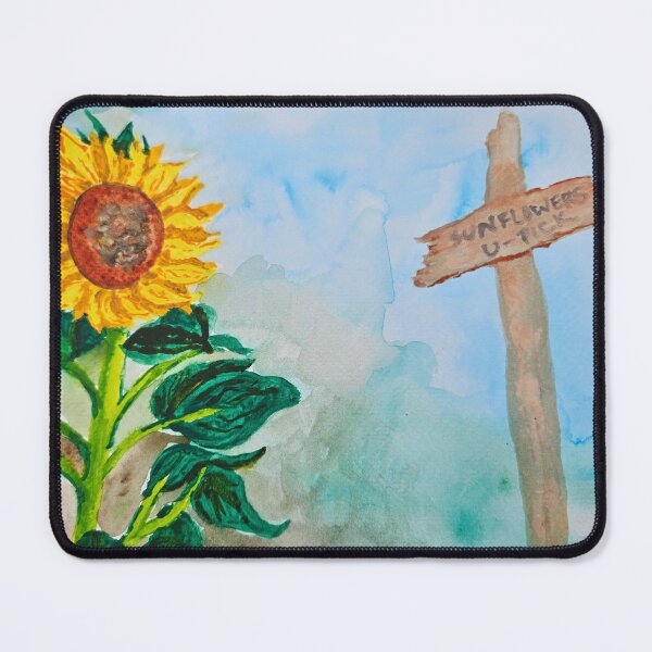 Item preview, Sunflower watercolor designed and sold by Through Malinda's Eyes.