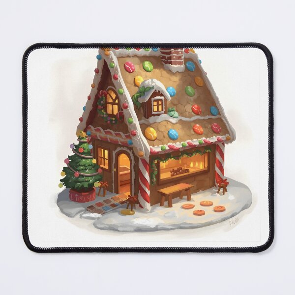 Item preview, Gingerbread House with Candy Decorations designed and sold by magicchristmas.