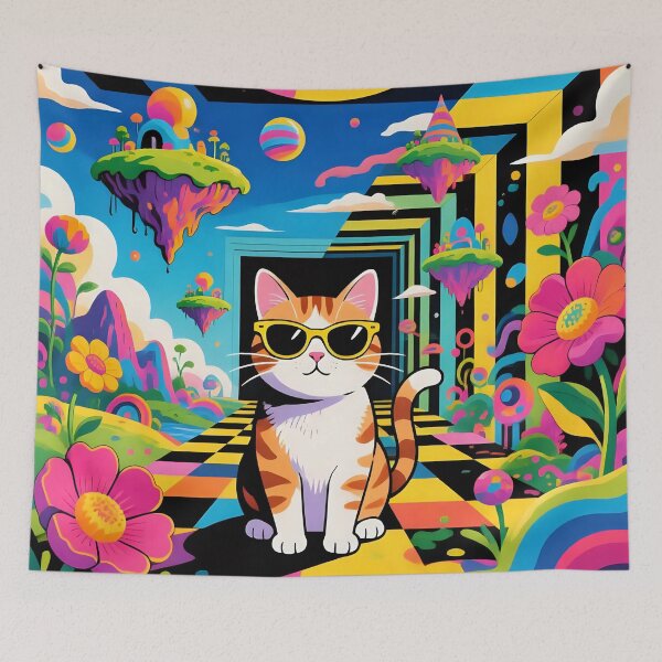 Item preview, A cat wearing sunglasses in a strange place.  designed and sold by Nomad-Maynard.