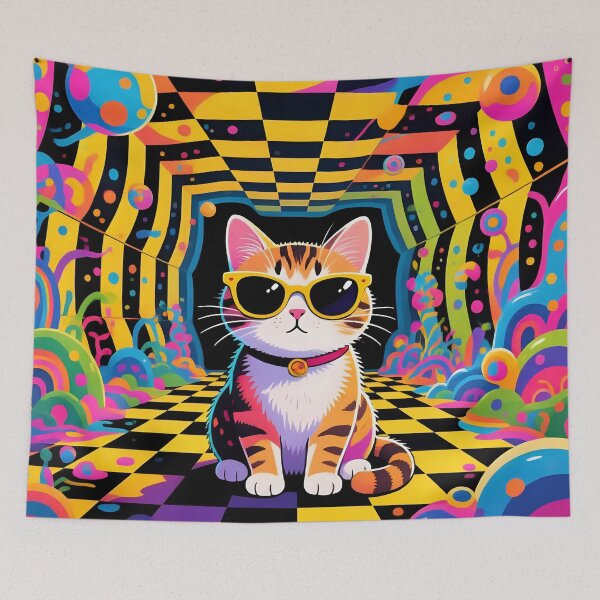 Item preview, A cat wearing sunglasses in a strange place.  designed and sold by Nomad-Maynard.