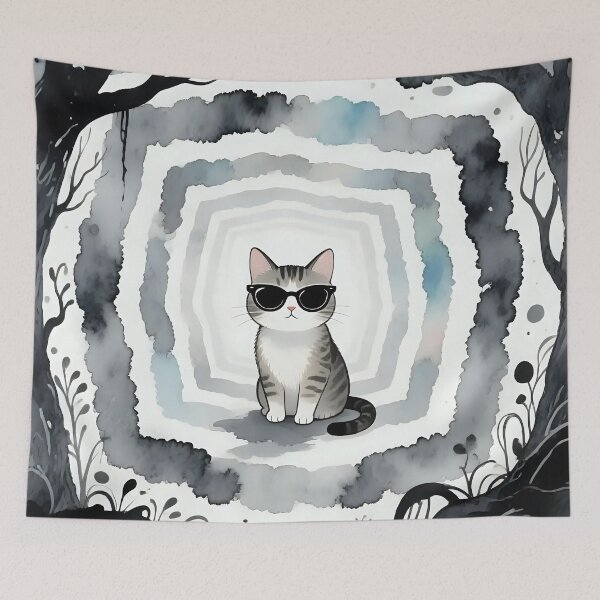 Item preview, A cat wearing sunglasses in a strange place.  designed and sold by Nomad-Maynard.