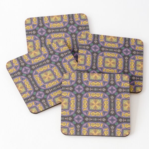 Item preview, Pentacle Moon Purple Tile designed and sold by FableFloralCreations.
