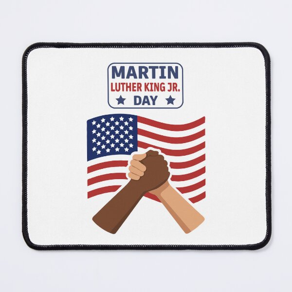 Item preview, Martin Luther King Jr. Day Unity Hands & American Flag – Equality, Freedom, Civil Rights Movement Tribute Design designed and sold by BrainBubbleArt.